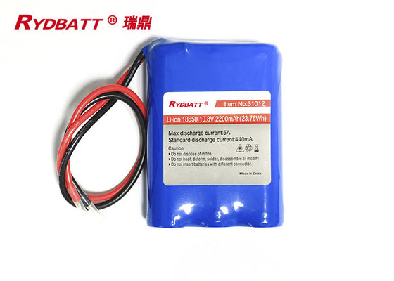 Lítio Ion Battery de 3S1P 10.8V 2200mAh 23.76Wh 18650