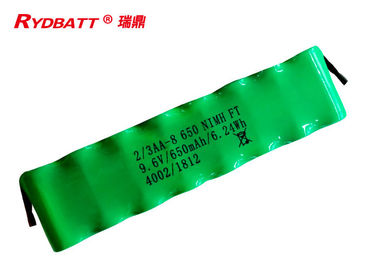 Bateria recarregável de 8S1P 650mAh 2 3AA 9,6 V Nimh para a ferramenta elétrica