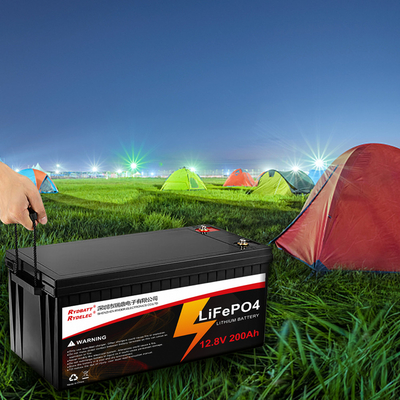 Bateria profunda recarregável Bluetooth do ciclo de 12V 200Ah LiFePO4 impermeável para o acampamento do rv